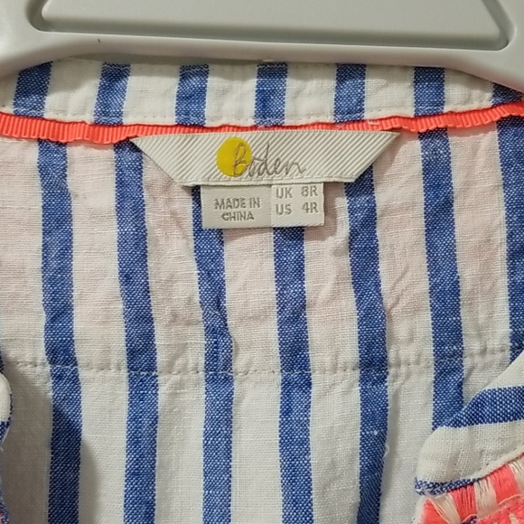 Boden Striped Linen Dress - Picture 3 of 7